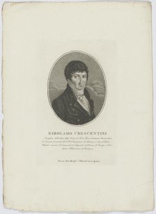 Portrait of Girolamo Crescentini (1762-1846), after 1800. Creator: Breitkopf & Härtel.