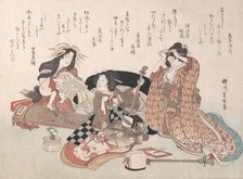 Women Playing Music, 19th century. Creator: Yanagawa Shigenobu.