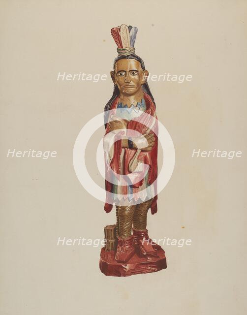 Cigar Store Indian, c. 1946. Creator: Albert Ryder.