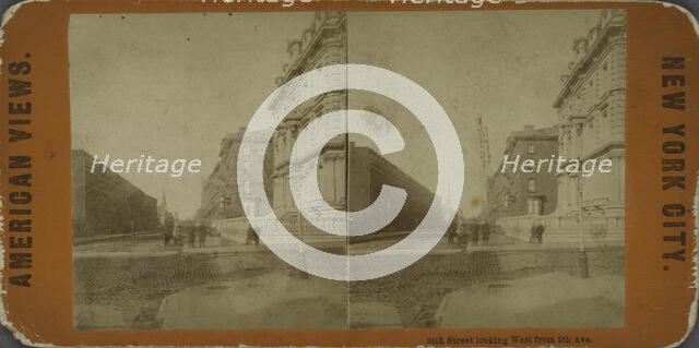 34th Street looking west from 5th Ave, c1850-1930. Creator: Unknown.