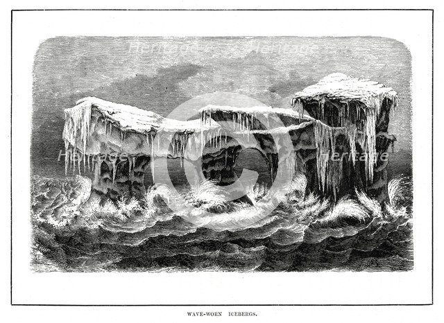 Wave-worn icebergs, 1877. Artist: Unknown