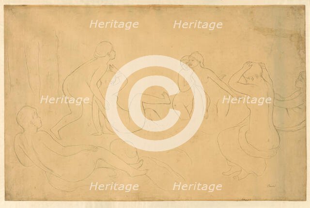 Bathers in a Forest, 1895/97. Creator: Pierre-Auguste Renoir.