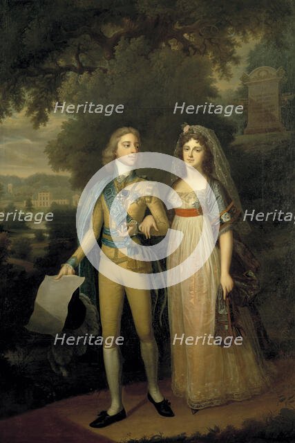 Gustav IV Adolf, 1778-1837, King of Sweden and Fredrika Dorotea Vilhelmina..., c.1797-c.1800. Creator: Jonas Forsslund.