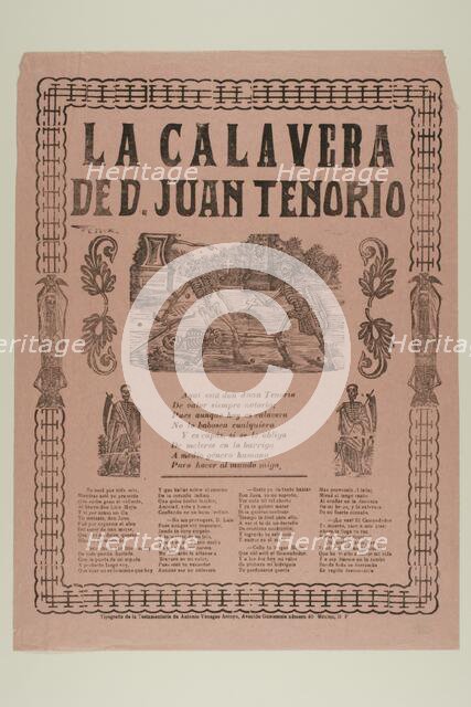 La Calavera de D. Juan Tenorio (The Calavera of D. Juan Tenorio), n.d. Creator: Manuel Manilla.