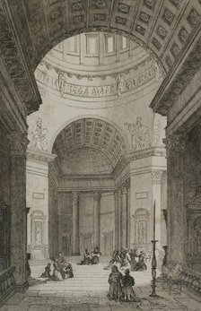 Kazan Cathedral, Saint Petersburg, Russia, 1839.  Creator: Paul Dumouza.