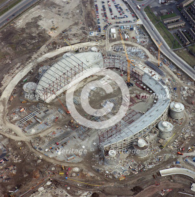 City of Manchester Stadium, Manchester, under construction, March 2001. Artist: Unknown.
