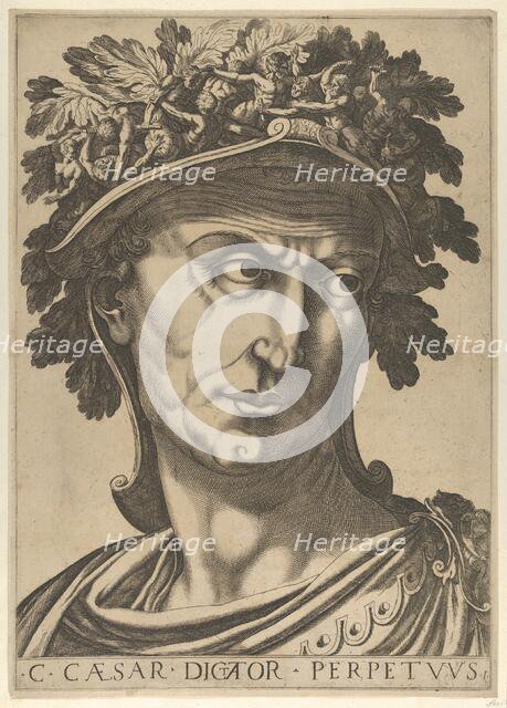 Plate 1: Julius Caesar looking to the right, from 'The Twelve Caesars', 1610-40. Creator: Anon.