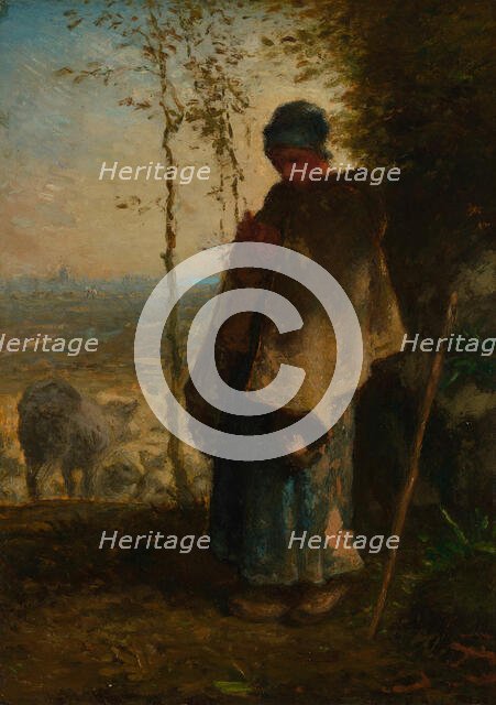 The Little Shepherdess, 1868/72. Creator: Jean Francois Millet.