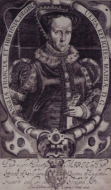 Mary I, Queen of England and Ireland, 1618.  Creators: Renold Elstrack, Francis Delaram.