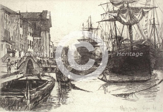 Fondamenta Delle Zattere, 1880. Creator: Otto Henry Bacher.