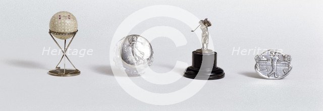 Various silver golfing trophies, c1920s. Artist: Unknown