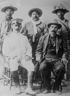 Gen. Alfaro Obregon & staff of Yaquis, between c1910 and c1915. Creator: Bain News Service.