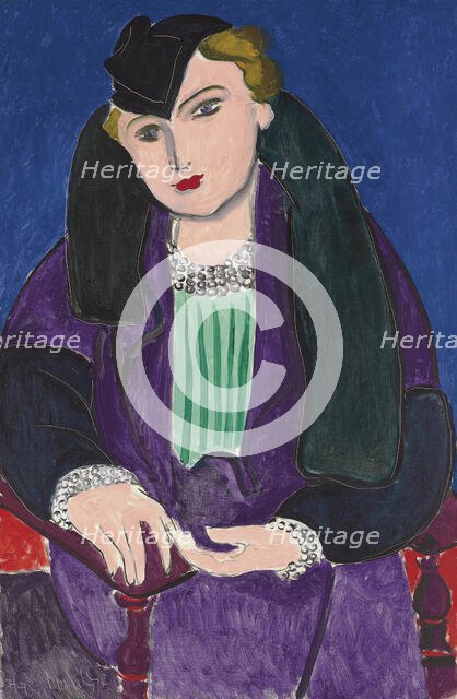 Portrait au manteau bleu, 1935. Creator: Matisse, Henri (1869-1954).