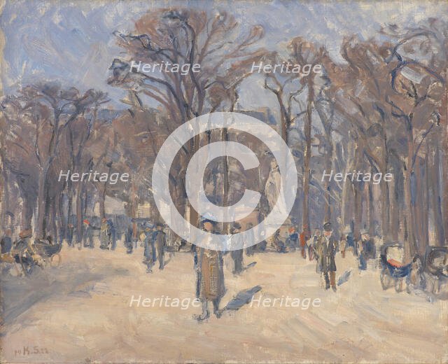 March Day in Le Jardin du Luxembourg, Paris, 1922. Creator: Karl Schou.