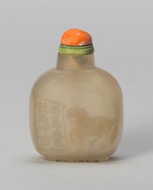 Snuff Bottle with a Horse, Qing dynasty (1644-1911), 1800-1850. Creator: Unknown.