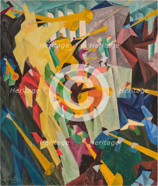 Trumpeters I, 1912. Creator: Feininger, Lyonel (1871-1956).