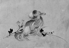 Pekingese, 19th century. Creator: Hokusai School.