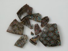 Mosaic Glass Fragments from a Vessel, Coptic, 4th-early 5th century. Creator: Unknown.