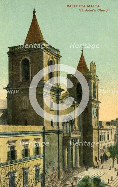 'Valetta Malta - St. John's Church', c1918-c1939. Creator: Unknown.