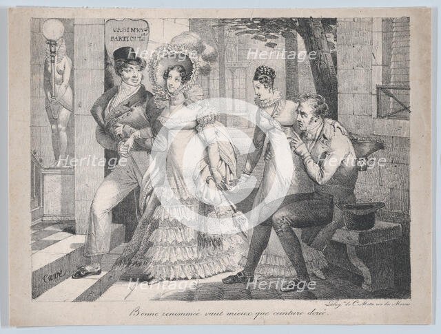 Bonne renommée vaut mieux que ceinture dorée, ca. 1820-30. Creator: Sebastien Coeure.