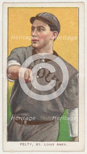 Pelty, St. Louis, American League, from the White Border series (T206) for the American..., 1909-11. Creator: American Tobacco Company.