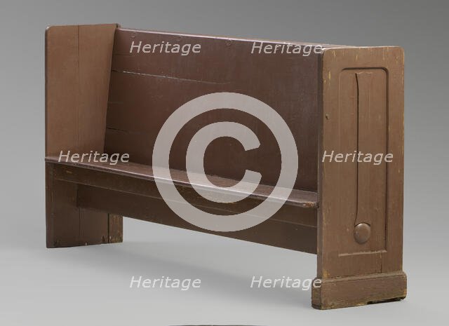 Church pew from the Twelfth Baptist Church of Boston, mid 19th century. Creator: Unknown.