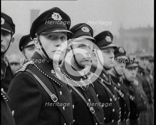 German Military Lined Up, 1930s. Creator: British Pathe Ltd.