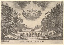 Second Scene, in Diana's forest, from 'The marriage of the gods' (Le nozze degli Dei), 1637. Creator: Stefano della Bella.