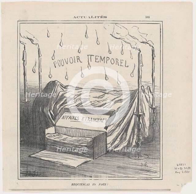 Requiescat in Pace!, 1871. Creator: Honore Daumier.