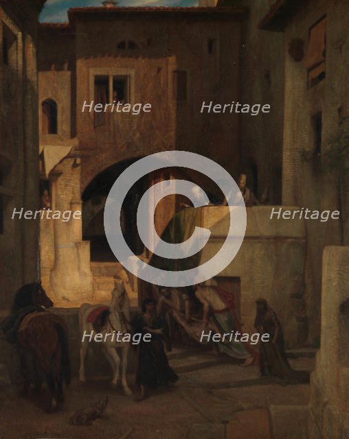 The Good Samaritan, by 1853. Creator: Alexandre Gabriel Decamps.