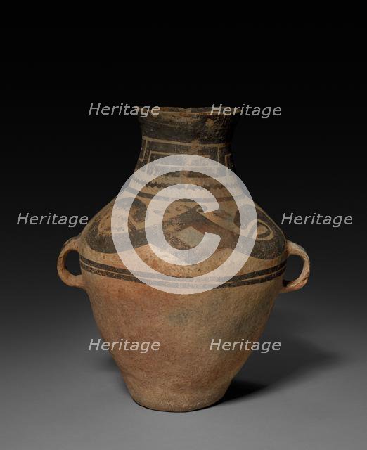 Urn with Lug Handles, c. 1300-1000 BC. Creator: Unknown.