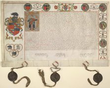 Grant of arms to Sir Nicholas Bacon, 1569.  Creator: Unknown.