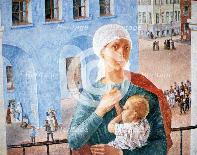 '1918 in Petrograd', 1920,  Artist: Kuz'ma Petrov-Vodkin