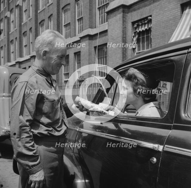 Possibly: Women employed at Landers, Frary and Clark plant, New Britain, Connecticut, 1943. Creator: Gordon Parks.