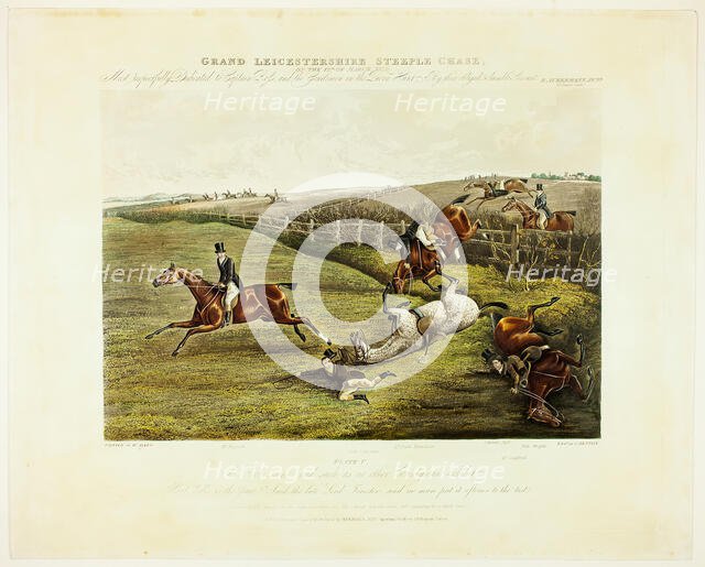 A Rich Scene, from Grand Leicestershire Steeplechase, published 1830. Creator: Charles Bentley.