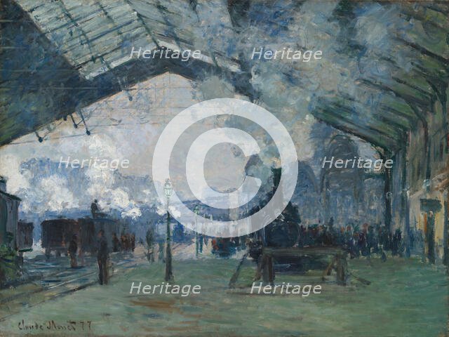 Arrival of the Normandy Train, Gare Saint-Lazare, 1877. Creator: Claude Monet.