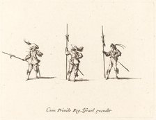Drill with Halberds, 1634/1635. Creator: Jacques Callot.