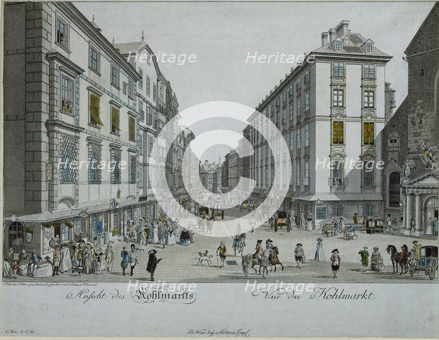 View of the Kohlmarkt and the Michaelerplatz in Vienna, 1786.