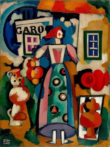 Popular Song - The Russian Woman and "Figaro", c1916. Creator: Souza-Cardoso, Amadeo de (1887-1918).