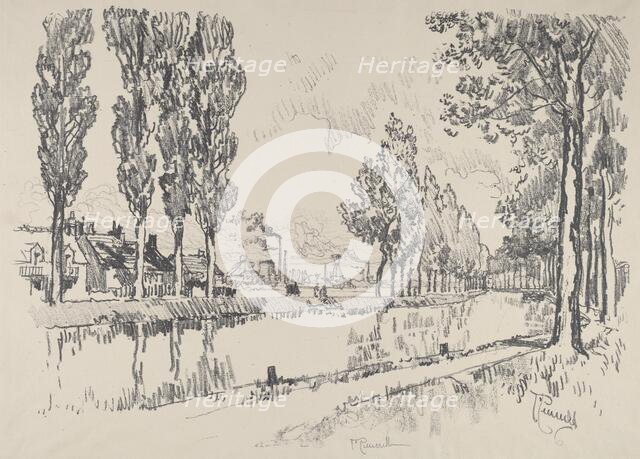 The Canal at Blanzy, France, 1911. Creator: Joseph Pennell.