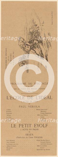 L'Ecole de l'idéal; Le Petit Eyolf, 1895. Creator: Félicien Rops.
