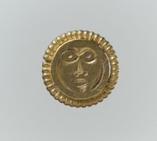 Gold Stud, possibly for a Horse Harness, Langobardic, ca. 600. Creator: Unknown.