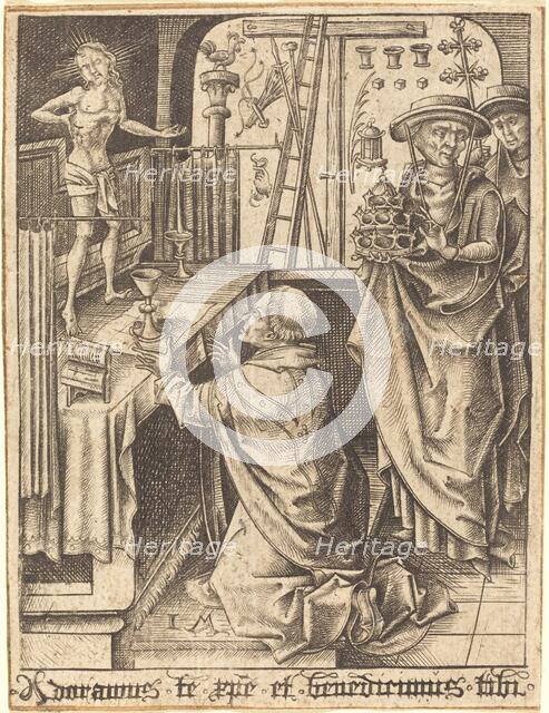 The Mass of Saint Gregory, c. 1480/1490. Creator: Israhel van Meckenem.