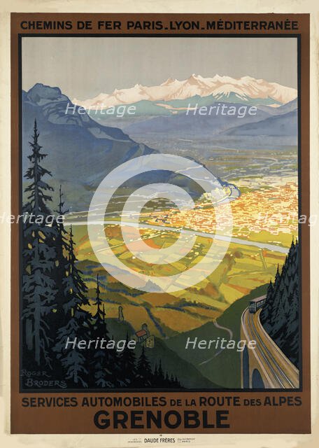 Services Automobiles de la route des Alpes. Grenoble, 1922. Creator: Broders, Roger (1883-1953).