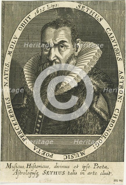 Portrait of the composer Sethus Calvisius (1556-1615). Creator: Bry, Theodor de (1528-1598).