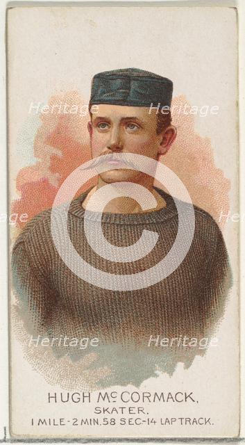 Hugh McCormack, Skater, from World's Champions, Series 2 (N29) for Allen & Ginter Cigarett..., 1888. Creator: Allen & Ginter.
