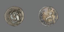 Tetradrachm (Coin) Portraying Alexander the Great, 336-323 BCE. Creator: Unknown.