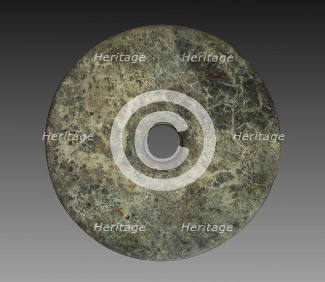 Ceremonial Disk (Bi), 3300-2200 BC. Creator: Unknown.