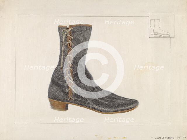 Lady's Shoe, c. 1936. Creator: Vincent P. Rosel.