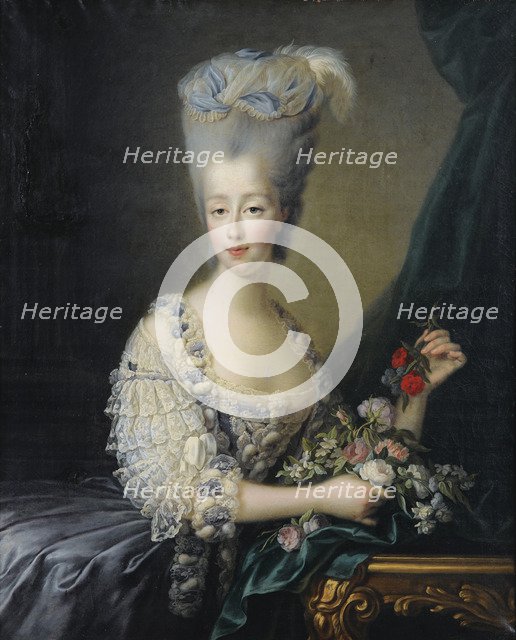 Princess Maria Theresa of Savoy (1756-1805), Countess of Artois. Artist: Gautier Dagoty, Jean-Baptiste André (1740-1786)